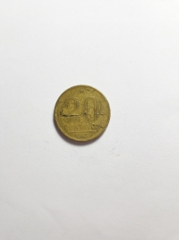 20 CENTAVOS (DEFEITO DE CUNHAGEM)