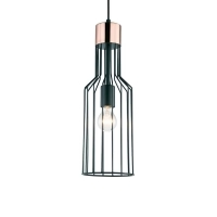 PENDENTE ARAMADO METAL PRETO E COBRE (NEW LINE IMPORTS)