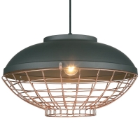 PENDENTE METAL CINZA E COBRE (NEW LINE IMPORTS)