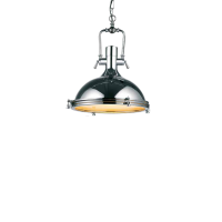 PENDENTE METAL CROMADO E VIDRO FOSCO (NEW LINE IMPORTS)