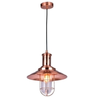 PENDENTE METAL COBRE E VIDRO TRANSPARENTE (NEW LINE IMPORTS)