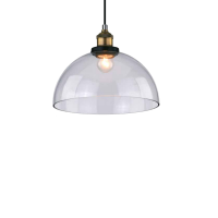 PENDENTE METAL BRONZE E VIDRO TRANSPARENTE (NEW LINE IMPORTS)
