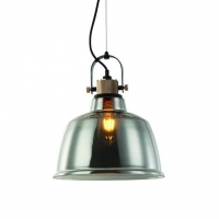 PENDENTE METAL E VIDRO FUMÊ (NEW LINE IMPORTS)