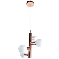 PENDENTE METAL COBRE 4 LÂMPADAS (NEW LINE IMPORTS)