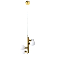 PENDENTE METAL DOURADO 4 LÂMPADAS (NEW LINE IMPORTS)