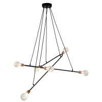 PENDENTE PRETO E COBRE (NEW LINE IMPORTS)