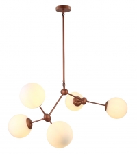 PENDENTE VIDRO BRANCO E METAL COBRE (NEW LINE IMPORTS)