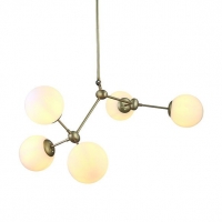 PENDENTE VIDRO BRANCO E METAL DOURADO (NEW LINE IMPORTS)