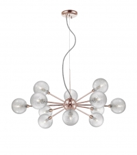 PENDENTE METAL COBRE E VIDRO (NEW LINE IMPORTS)