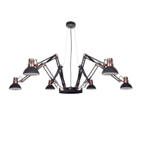 PENDENTE METAL PRETO 6 LÂMPADAS (NEW LINE IMPORTS)
