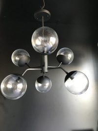 LUSTRE ALUMÍNIO 6 LÂMPADAS