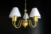 LUSTRE METAL BRONZE 5 LÂMPADAS