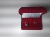 2 PARES DE BRINCOS OURO 18K COM DIAMANTES